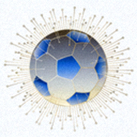 世界杯预测工具官网标志 - 一个带有足球和预测图标的绿色Logo